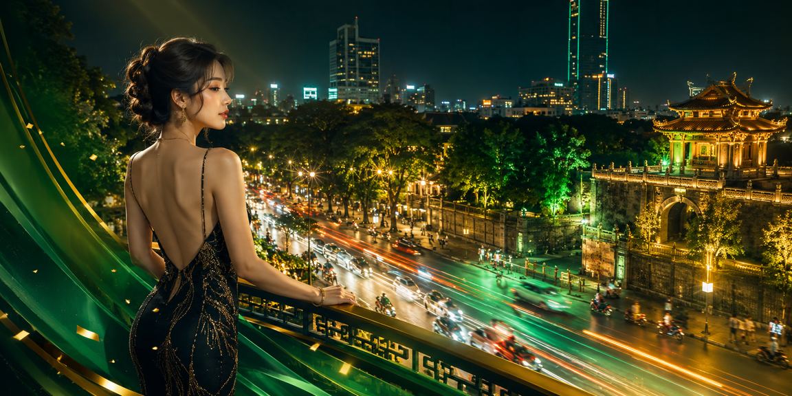 Ánh đèn neon Hà Nội về đêm – không khí giải trí casino trực tuyến sôi động