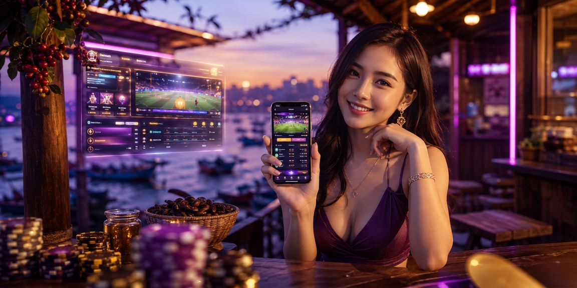 Người dùng tại Mũi Né chơi casino trực tuyến trên điện thoại bên bờ biển